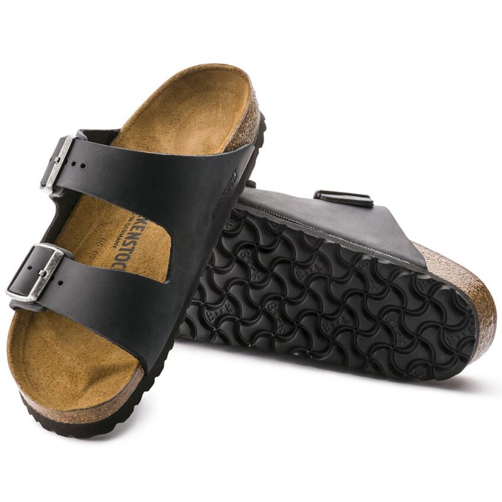 Men’s Arizona Birkenstock Black oiled leather